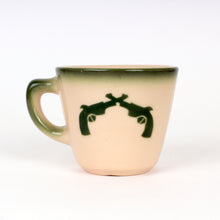 Load image into Gallery viewer, Jackson China Vintage Restaurant Ware Coffee Cup Western Guns & Hats