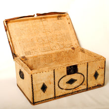 Load image into Gallery viewer, Vintage Studded Document Box with Initials &quot;BFW&quot;