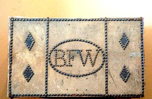 Vintage Studded Document Box with Initials "BFW"
