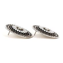Load image into Gallery viewer, Sterling Silver Stamped Earrings by Arnold Blackgoat