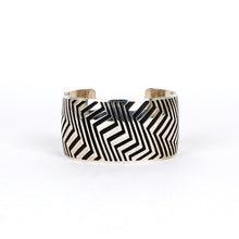 Load image into Gallery viewer, Sterling Silver Heavily Stamped Cuff Bracelet