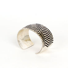 Load image into Gallery viewer, Sterling Silver Heavily Stamped Cuff Bracelet