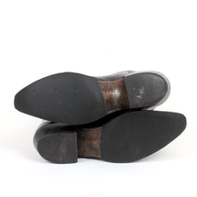Load image into Gallery viewer, Vintage Acme Black Cowboy Boots With Fancy Inlaid Uppers