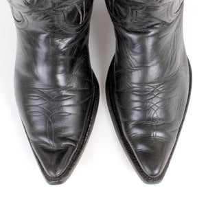 Vintage Acme Black Cowboy Boots Men's Size 9