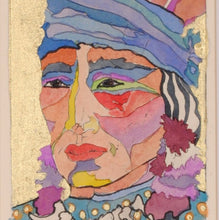 Load image into Gallery viewer, Framed Watercolor Native American Portrait by Linda Lucy Lunde