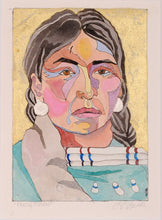 Load image into Gallery viewer, Native American Portrait Watercolor Original by Linda Lucy Lunde