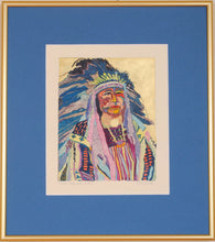 Load image into Gallery viewer, STOLEN 6/21/24 Indian Chief Original Art Painting by Linda Lucy Lunde