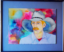 Load image into Gallery viewer, Cowboy Art Original Watercolor by Linda Lucy Lunde