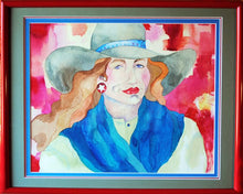 Load image into Gallery viewer, Cowgirl Watercolor Original by Linda Lucy Lunde