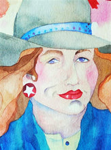 Load image into Gallery viewer, Cowgirl Watercolor Original by Linda Lucy Lunde