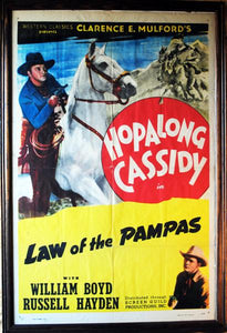 Hopalong Cassidy Vintage Movie Poster "Law of the Pampas"