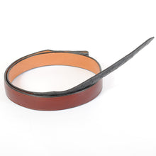 Load image into Gallery viewer, Handmade Belt Western Style in Brown Leather with Ostrich Ends sz 45" BE113
