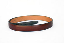 Load image into Gallery viewer, Handmade Belt Western Style in Brown Leather with Ostrich Ends sz 45" BE113