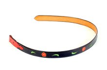 Load image into Gallery viewer, Handmade Inlaid Leather Belt Black Floral & Leaves