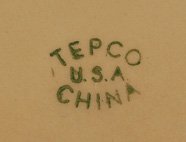 Vintage Tepco Broken Wagon Wheel China Divided Plate