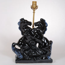 Load image into Gallery viewer, Van Briggle Ceramic Horses Vintage Lamp HD173