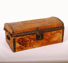 Load image into Gallery viewer, Antique Document Box Studded with Initials "E.A.D." HD195