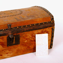 Load image into Gallery viewer, Antique Document Box Studded with Initials "E.A.D." HD195