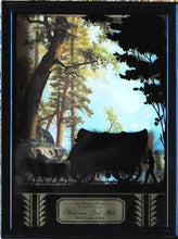 Load image into Gallery viewer, Silhouette Reverse Painted Glass Vintage Framed Print