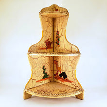 Load image into Gallery viewer, Vintage Mexicana Crackle Finish 3 Tier Corner Shelf