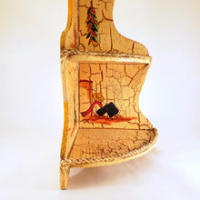Load image into Gallery viewer, Vintage Mexicana Crackle Finish 3 Tier Corner Shelf