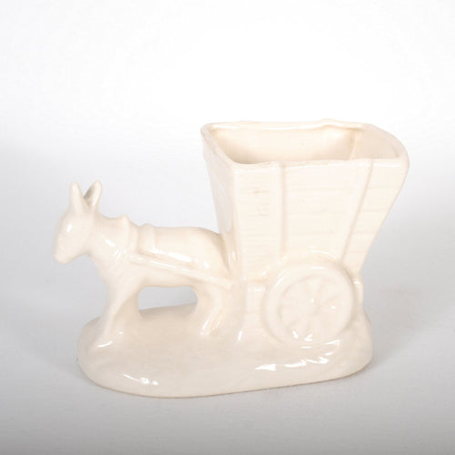 Vintage Planters Mexican Motif Donkey and Wagon M105