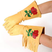 Load image into Gallery viewer, Gauntlet Gloves with Native American Beading