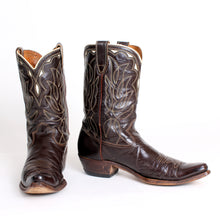 Load image into Gallery viewer, Vintage Men's Cowboy Boots Brown sz 11-1/2B