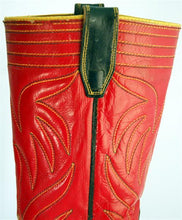 Load image into Gallery viewer, Vintage Texas Boot Co Mens Cowboy Boots Red/Black sz 8-1/2B