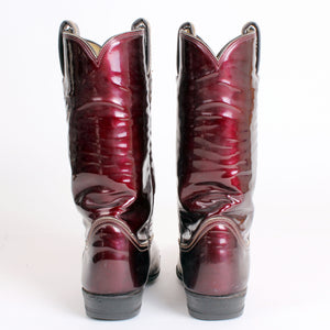 Vintage Tony Lama Cowboy Boots Womens Maroon sz 6A