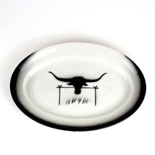Jackson China Platter Vintage Restaurant Ware in Western Motif