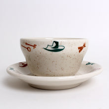 Load image into Gallery viewer, Homer Laughlin China Cowboy Soup Cup &amp; Saucer Restaurant Ware