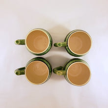 Load image into Gallery viewer, Vintage Set of 4 Faux Bois Barrel Style Ceramic Mugs