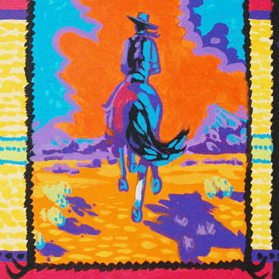 Colorful Western Art Original Painting by Dan Howard