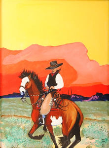 Original Cowboy Painting by Dan Howard