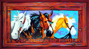Horses Original Art Painting by Dan Howard