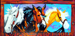 Horses Original Art Painting by Dan Howard