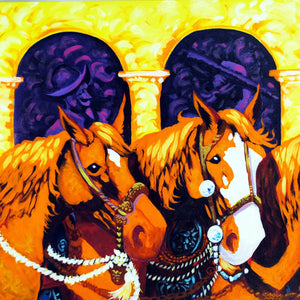 Horse Gear Original Art Painting "Traditions" by Dan Howard