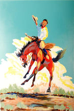 Load image into Gallery viewer, Bucking Bronco Original Western Painting by Dan Howard