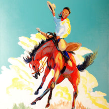 Load image into Gallery viewer, Bucking Bronco Original Western Painting by Dan Howard