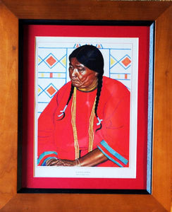 Winold Reiss Print Framed "Scalping Woman"