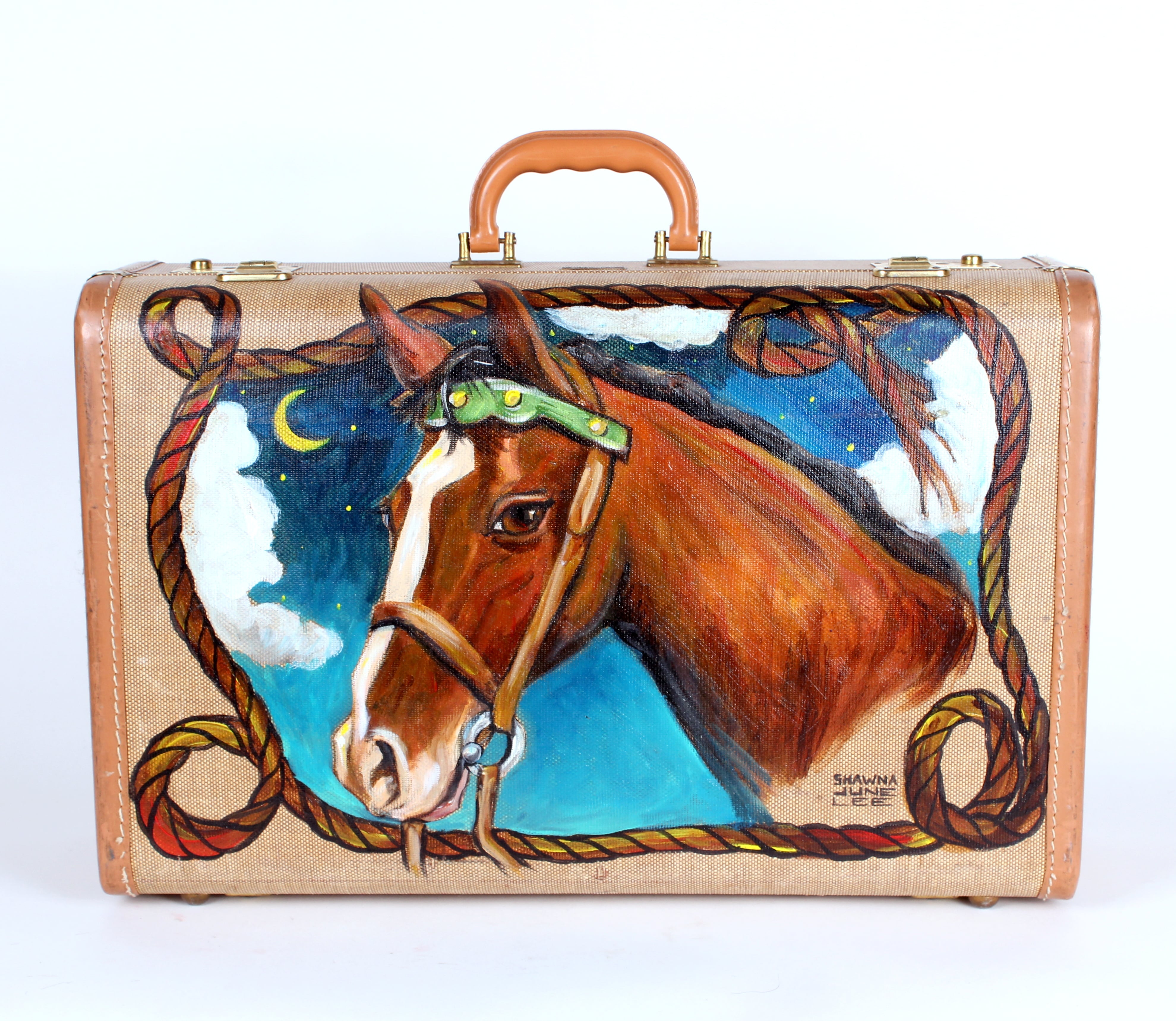 Western Horse Art 3-Piece Wheeled Luggage Set