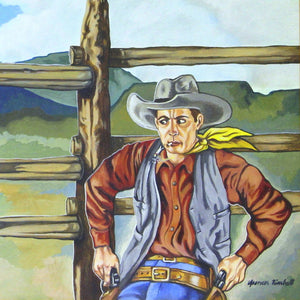 Western Pop Art Cowboy Painting by Santa Fe Artist Spencer Kimball ASK101