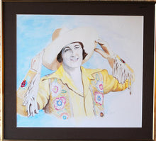 Load image into Gallery viewer, Vintage Cowgirl Portrait in Watercolor