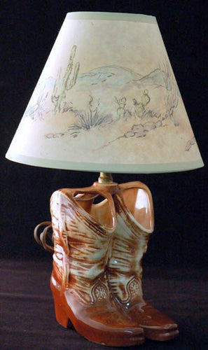 McCoy Pottery Cowboy Boots Vintage Lamps HD116