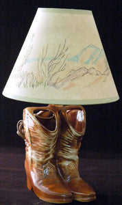 McCoy Pottery Cowboy Boots Vintage Lamps HD116