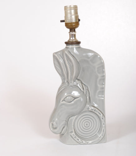 Vintage Ceramic Lamp Donkey Jim Beam Decanter HD121