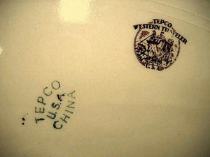 Western Traveler Tepco Branding Irons Pattern Luncheon Plate