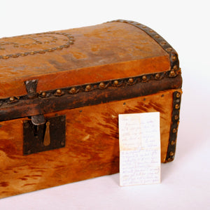 Antique Document Box Studded with Initials "E.A.D." HD195