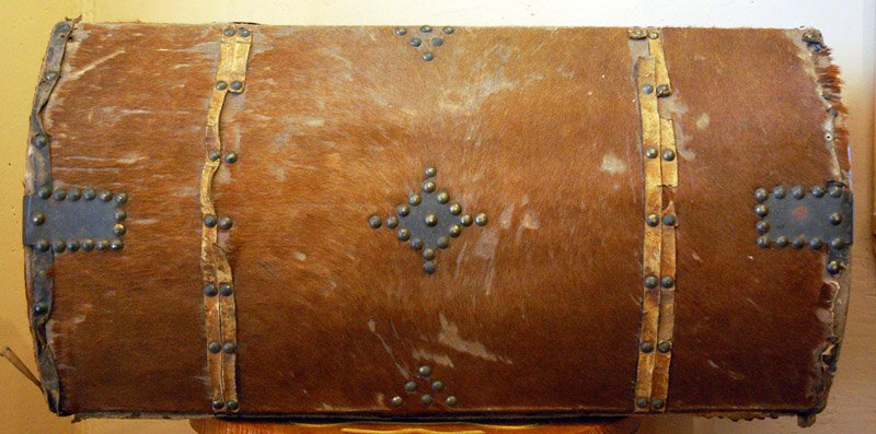 Vintage Rawhide Document Box with Studs
